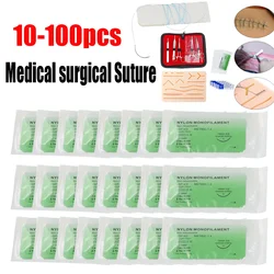 2/0 3/0 4/0 Medical Surgical Suture Nylon Silk Medical Dental Sutures kit Monofilament Non-injured Suture for Teaching Exercises