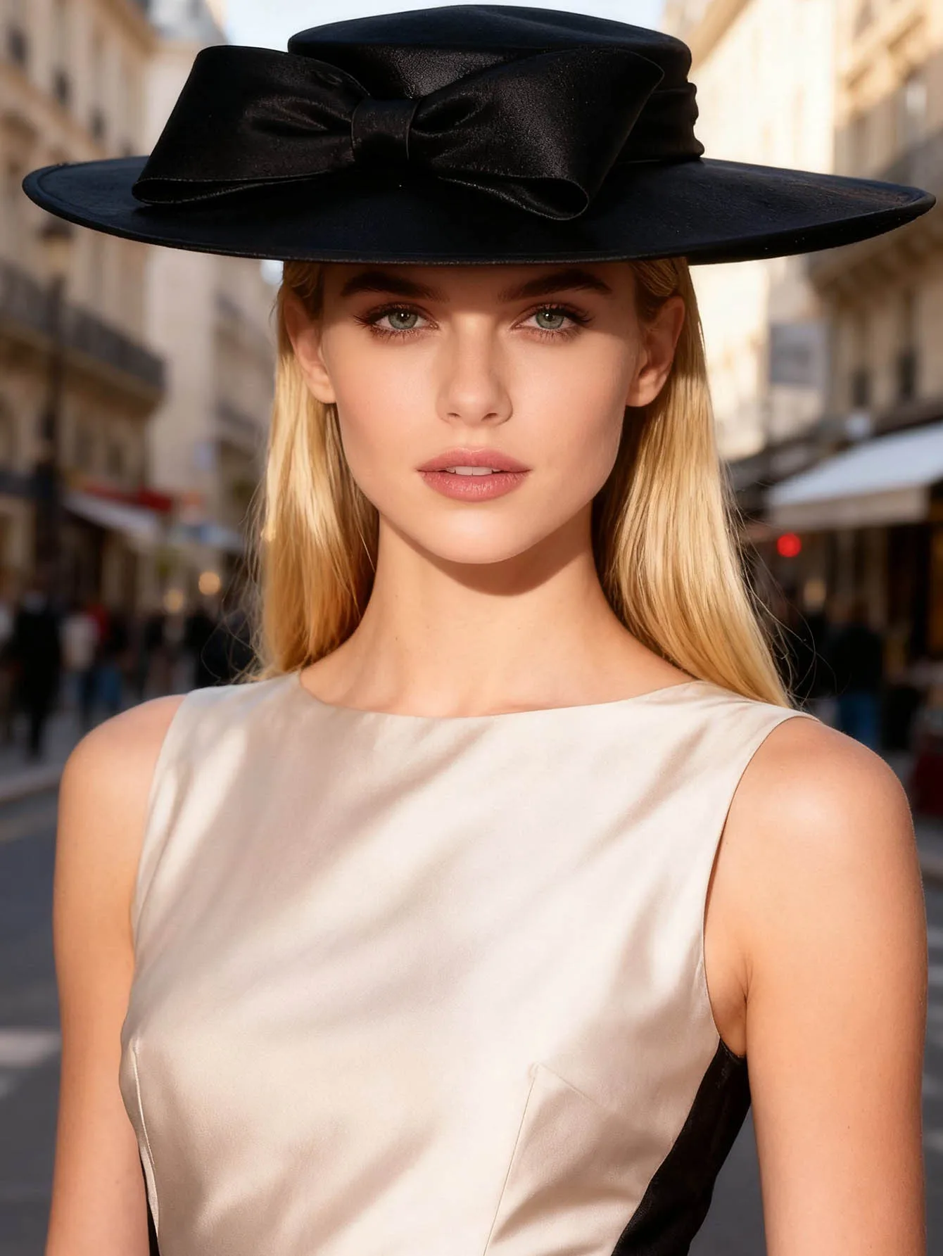 Elegant Wide Brim Fascinator Hats For Women Big Bow Formal Church Kentucky Cap Lady Wedding Cocktail Tea Party Flat Top Fedoras