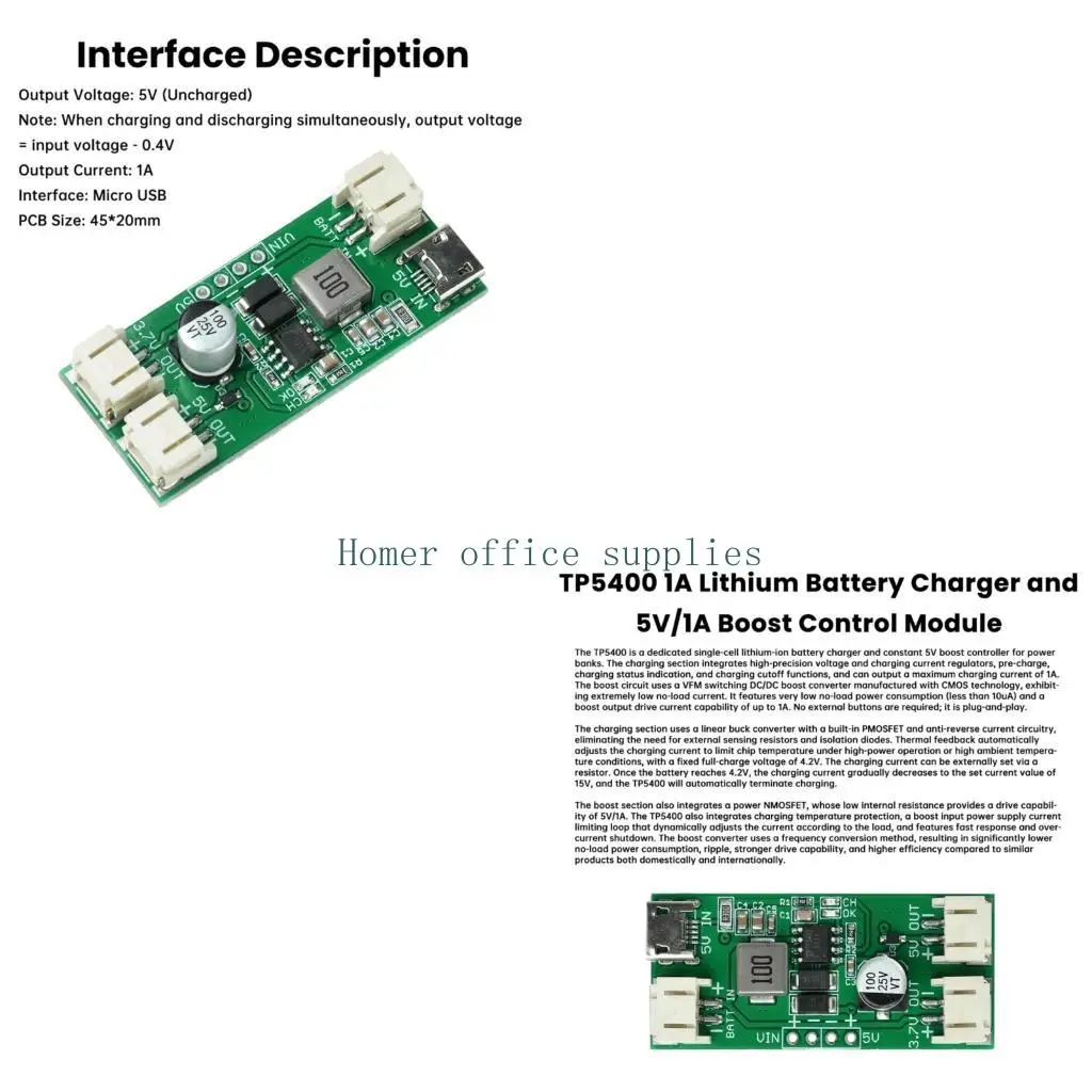 K43B Battery Discharge Module Board with USB 5V Input and Output