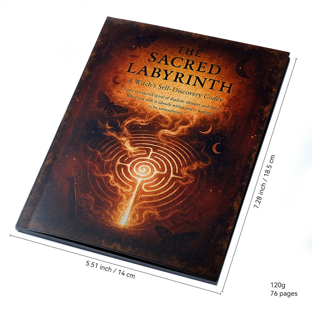 Das Heilige Labyrinth „A Witch's Self-Discovery Codex erkunden 74 Seiten Mystieal Self-Diseovery Shadow Work Grimoire Growth Work“.