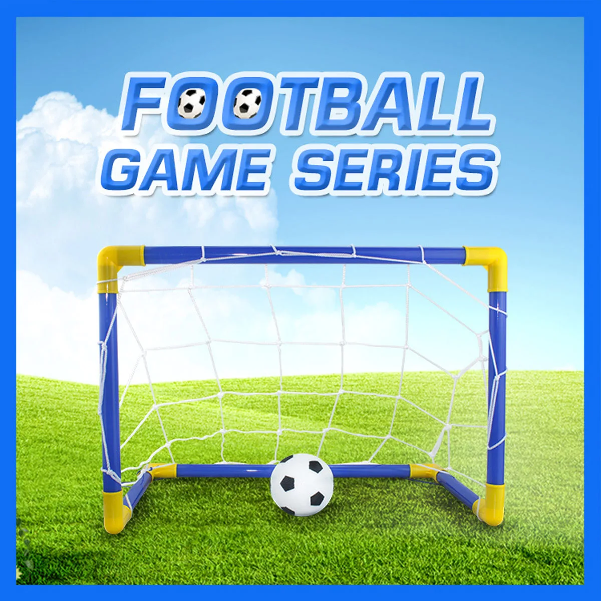 

Indoor Football Toy Folding Mini Football Goalpost Net Cover For Children Boys and Girls Practical Entertainment Sports Games