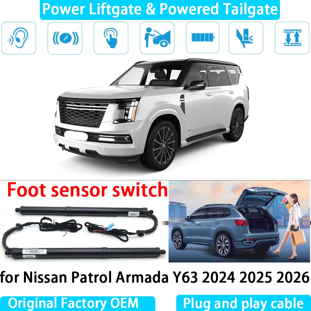 for Nissan Patrol Armada Y63 2024 2025 2026 Automatic Electric Power Liftgate Powered Tailgate Strut Tail Gate Lift System