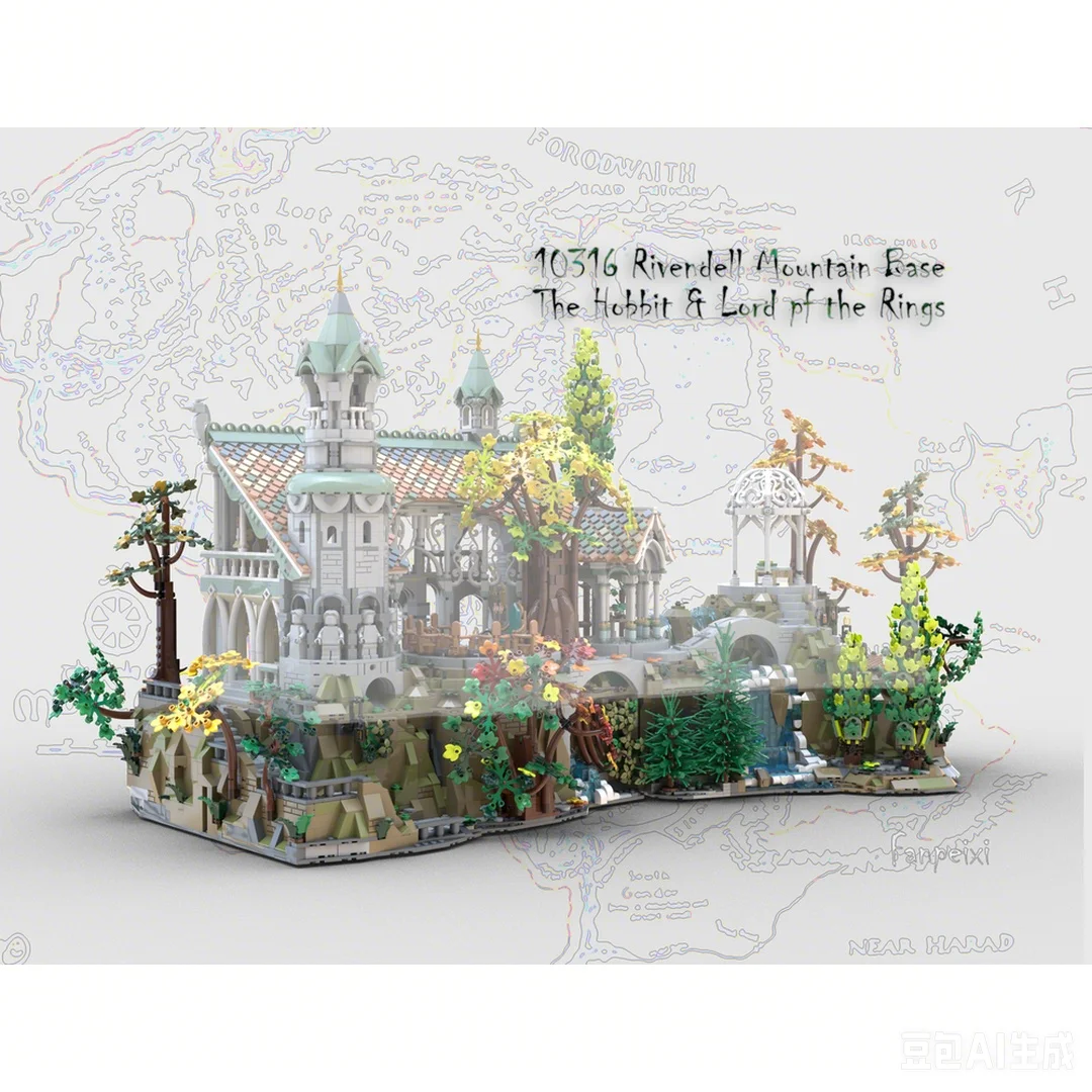 3142PCS Mountain base Modular MOC Creative street view Model Custom Puzzle Architecture DIY Education Assembly Model Toy Gifts