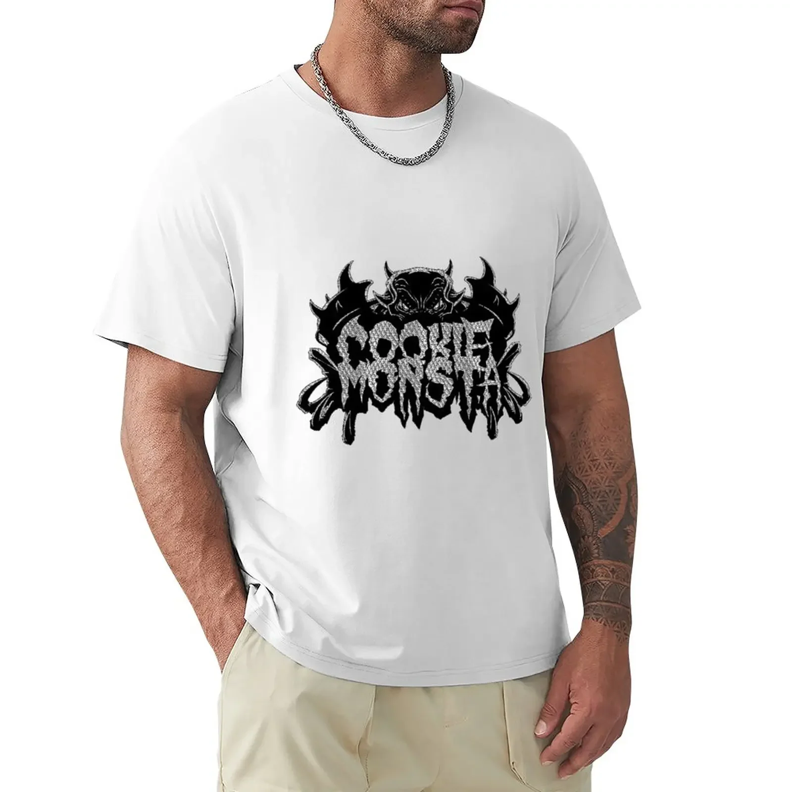 Cookie Monsta (Silver/Black) T-Shirt shirts graphic tees customs anime mens plain t shirts