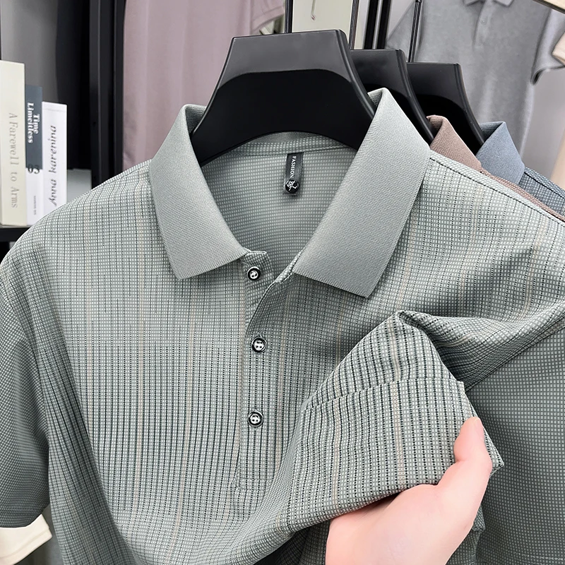 

High quality personality short sleeve polo shirt summer breathable trend pocket design new T-shirt fashion comfort men's wear