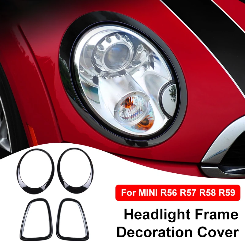 

2PCS Car Headlight Head Tail Light Rear Lamps Frame Rings Cover Stickers For M Coope r R Series R 50 R 52 R 53 R 56 R 57 R 58/59