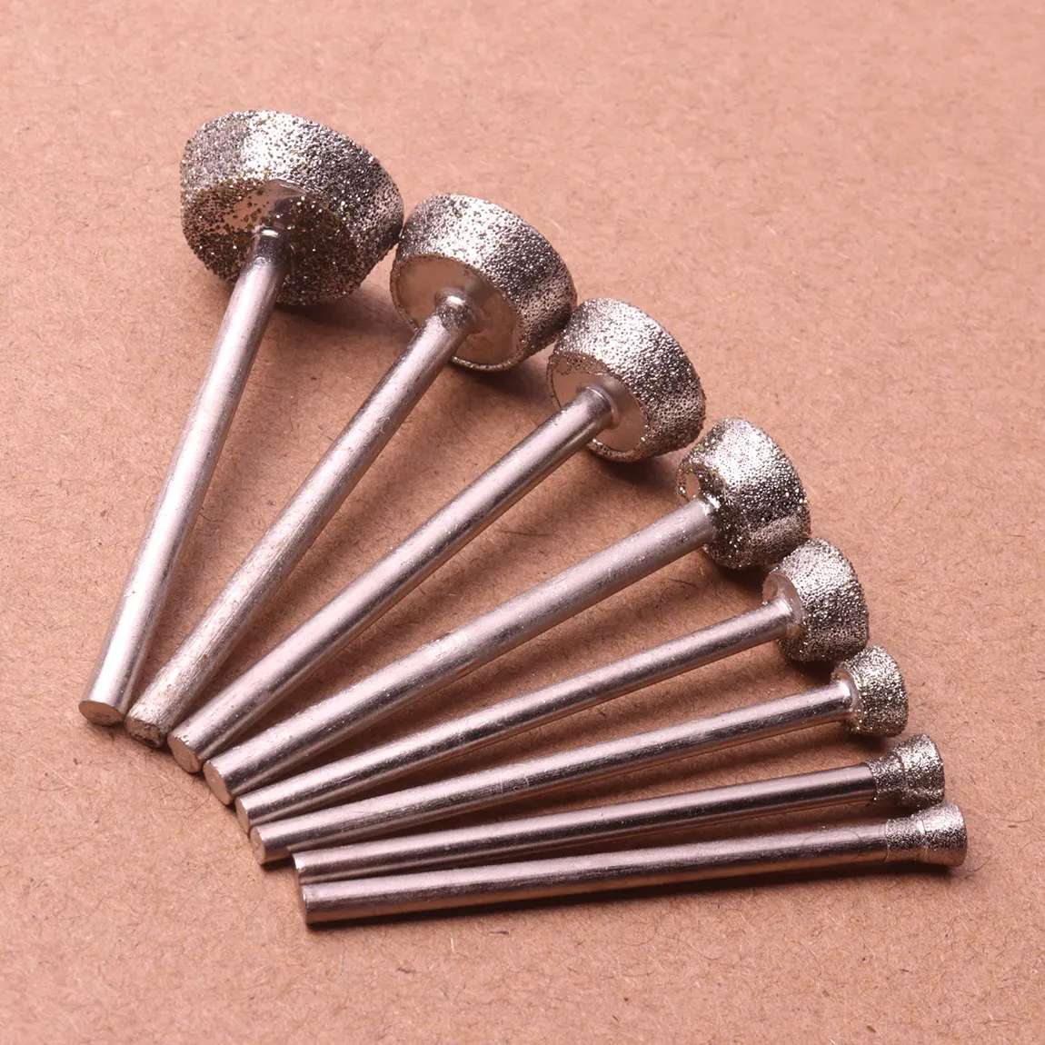 10pcs Diamond Grinding Head Burr Drill Bit,Universal Dremel Rotary Tool for Stone Carving, DIY,Polishing, Engraving