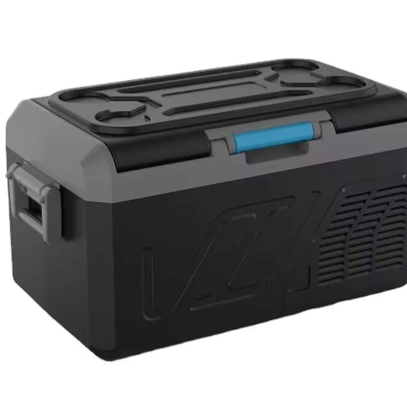 Factory Wholesale Portable Car Fridge Camp Refrigerated Compressor 15l Armrest Box 12 Volt Freezer Box Car Camping Fridge