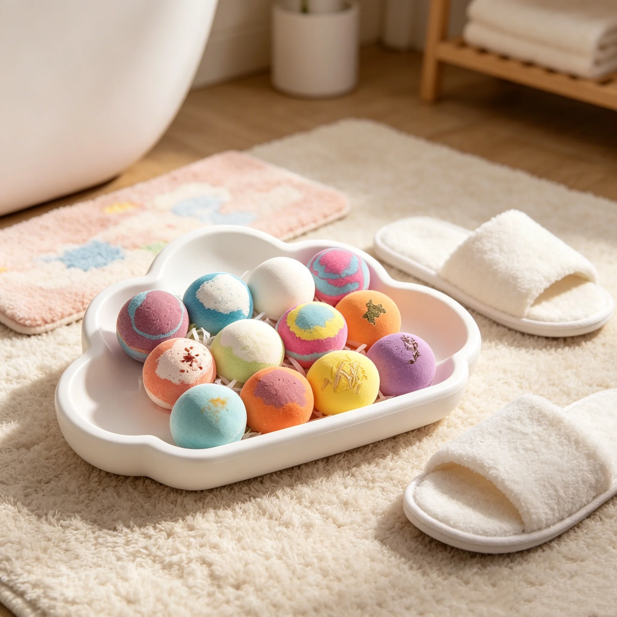 Bath Balls For Kids Adult Best Gift Set Surprise Lasting Moisturize 12 Pack Natural Organic Bubble Bath Fizzy Handmade Bath Ball