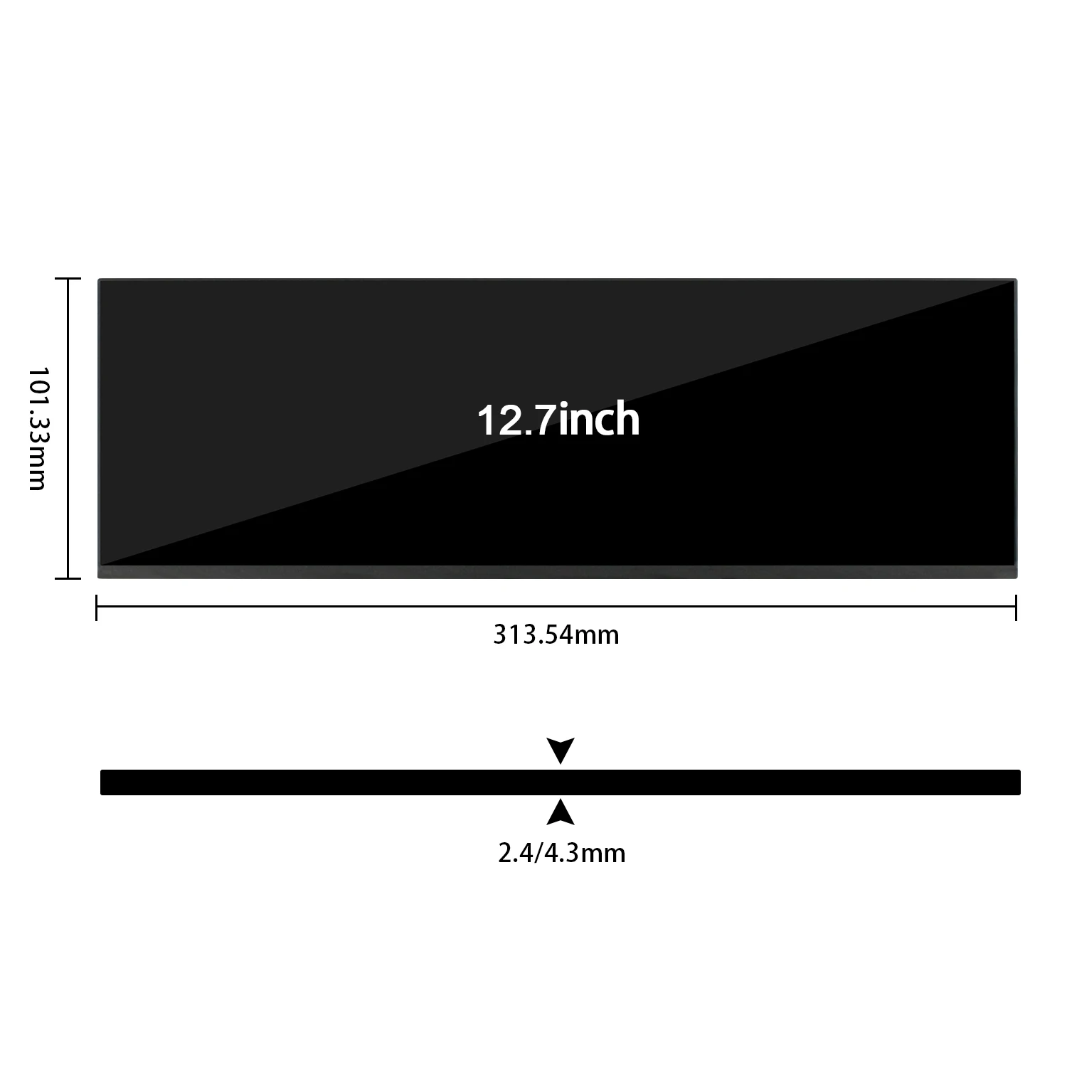 12.7 Inch  2880x864  LCD Display NV127H4M-NX1 IPS Long bar screen chassis screen due to billboard bulletin board, etc.
