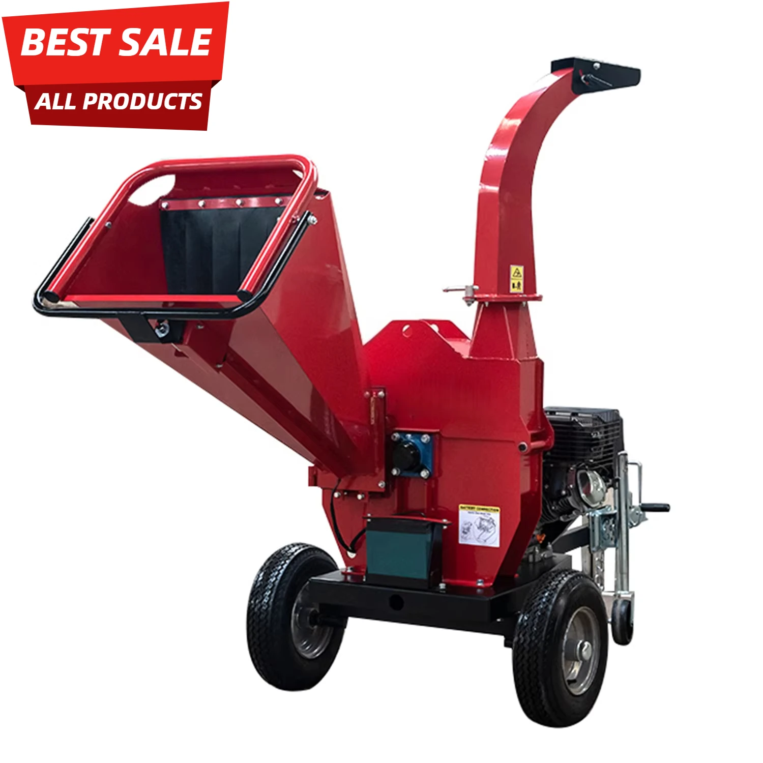 15HP Wood Shredder Multi Purpose Household Use Hydraulic Feeding Disc Style Wood Chipper