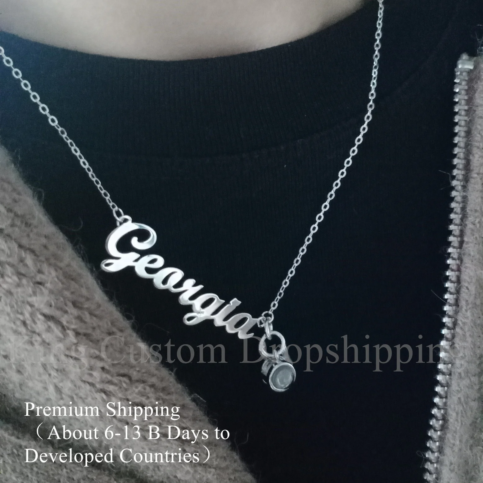 Custom Projection Pendant Circle Necklace Letter Name Personalized Photos and Anniversary Gifts are Worth Collecting