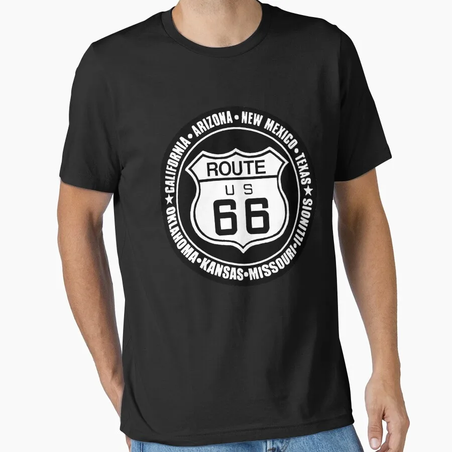 

0405 Historic Route 66 US Mother Road travel Gift t shirt America Highway Graphic clothes All size Tops