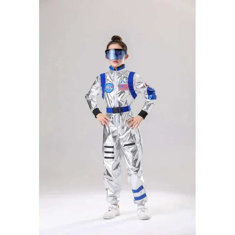 RT01 Children Cute Boys Girl Astronaut Costume Adults Space Suit Men Women Couple Costumes Role Play Carnival Zipper Jumpsui*Jk2