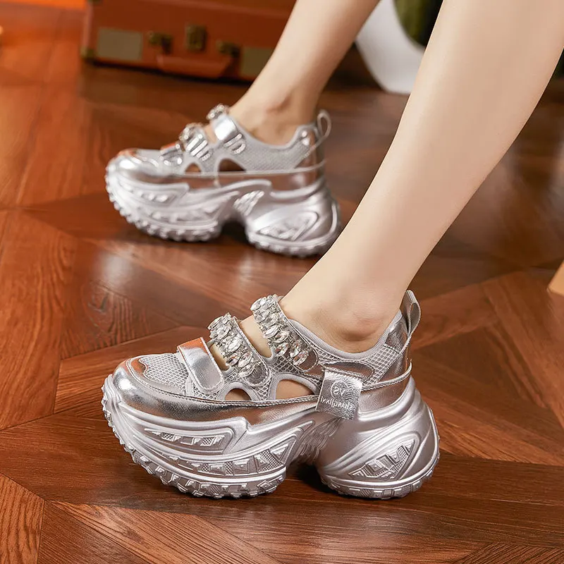 new-2026-women-hollow-sneakers-summer-chunky-bling-sandals-platform-crystal-shoes-synthetic-patchwork-wide-toe-ladies-sandal-8cm