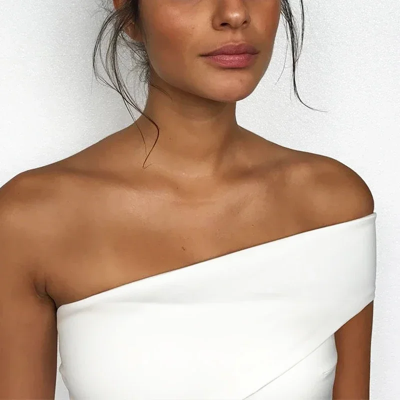 Asymmetrische geribbelde hoge taille bikini dames badpak één schouder badmode vrouwelijke bikini set bader badpak zwemstrandkleding