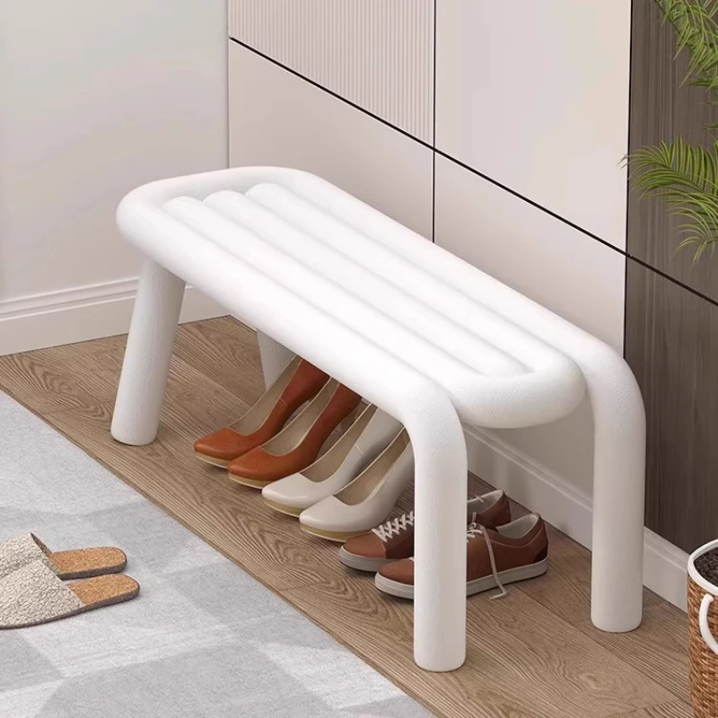 Household door shoe rack type, integrated bench