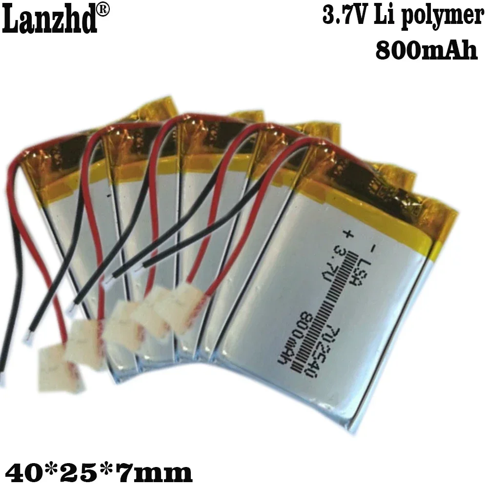 3.7V Li polymer 702540 802540 902540 102540 rechargeable battery For Bluetooth speaker LED lamp blood pressure instrument