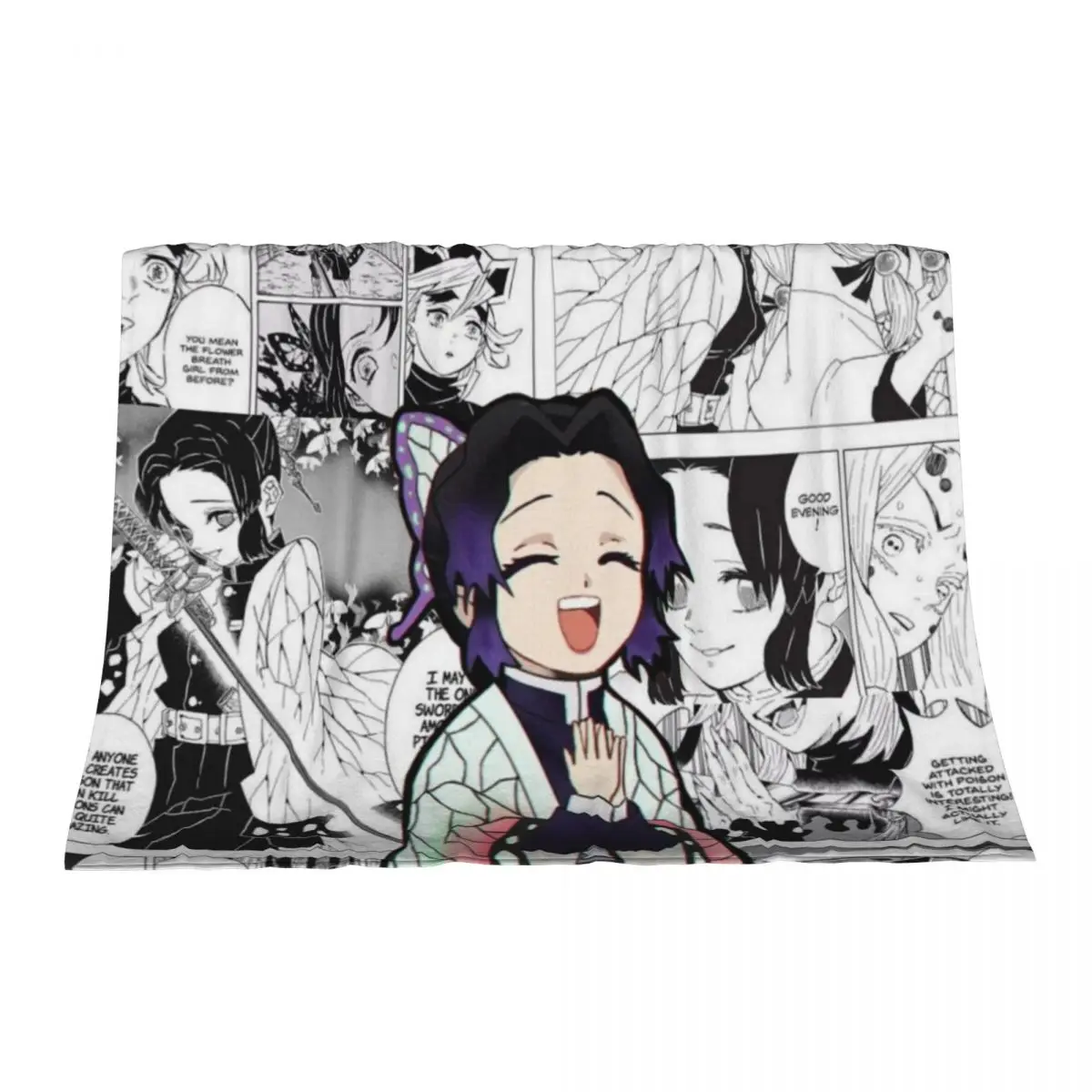 

Shinobu Kocho Throw Blanket Hair Summer Bed linens Blankets