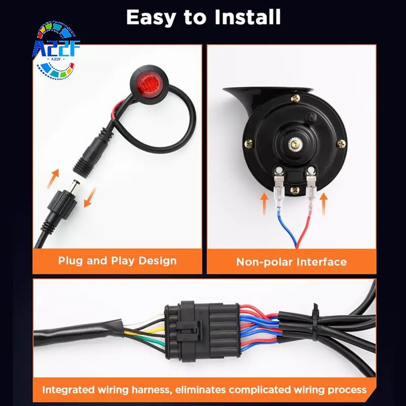 

A22F-UTV ATV Turn Signal Kit With Horn, UTV Universal Street Legal Kit With Hazard Light, Blinker Kit With Rocker Switch