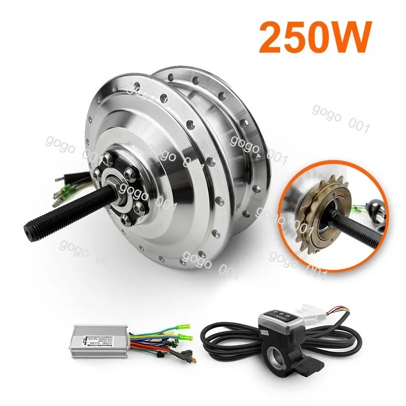 24V 36V 250W Single Speed Hub Motor Conversion Kit Throttle Grip for Electric Bike E Scooter