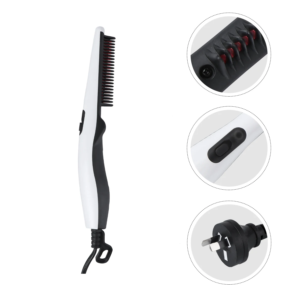

1Pcs Beard Hair Straightener Portable Straightening Comb Fast Heating Hairdressing Comb for Salon