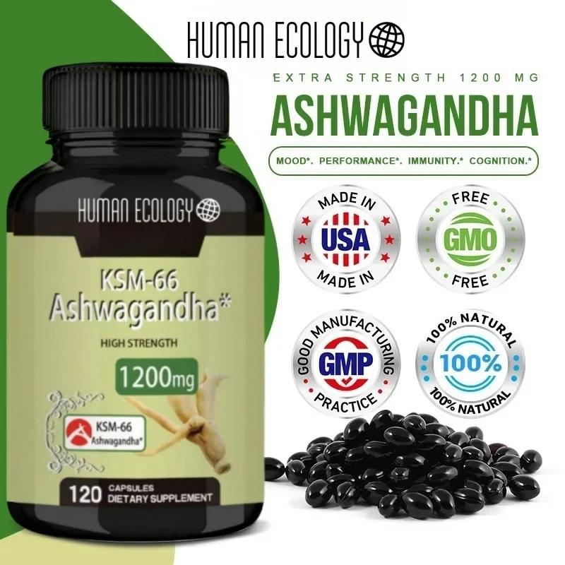 Human Ecology South African Drunken Eggplant Capsules 1200mg Stress Relief Concentration Enhancer 120 Caps