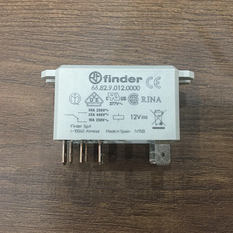 Finder Relay 66.82.9.012.0000 DPDT 30A-NO/10A-NC 12VDC New and Original in Stock