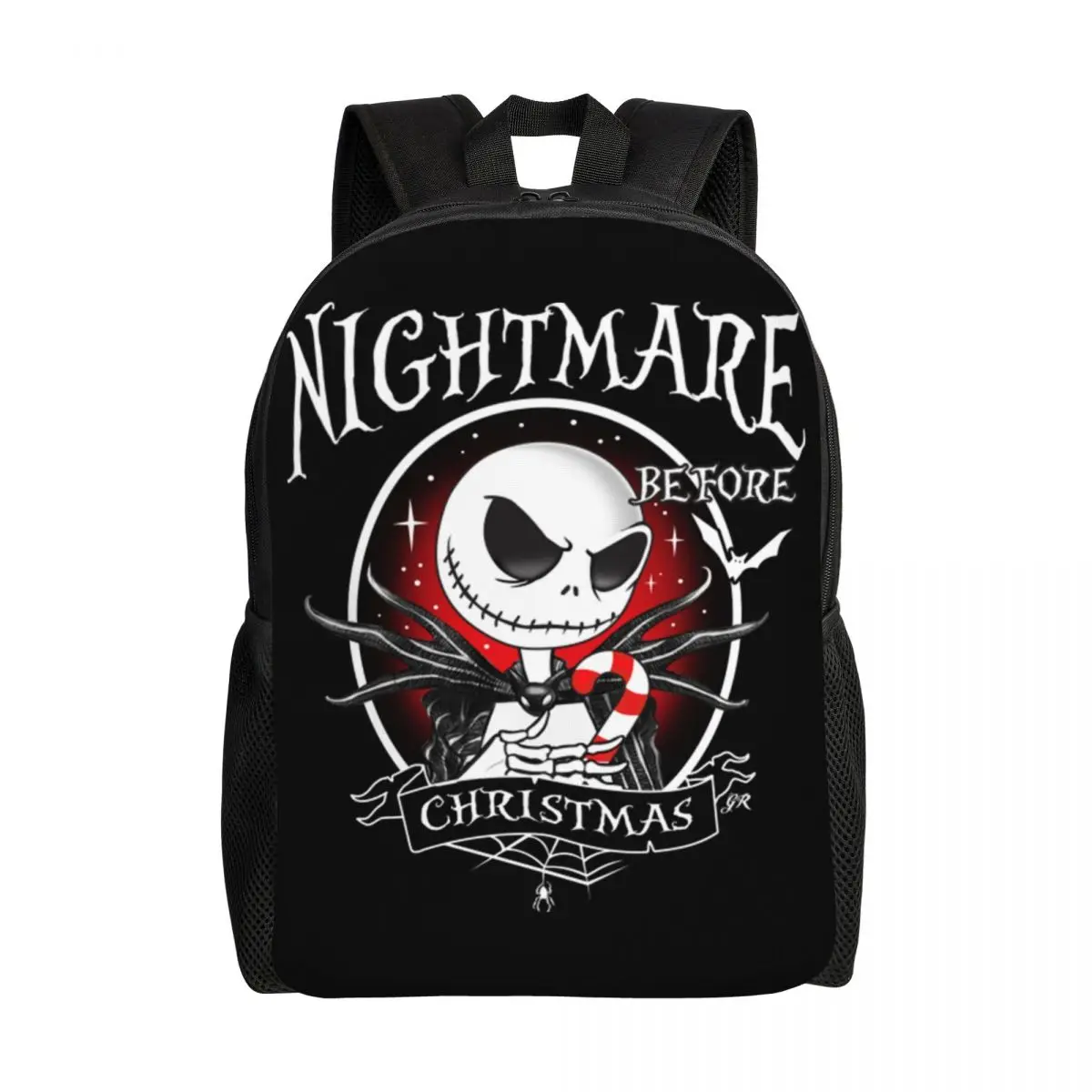 

Custom The Nightmare Before Christmas Jack Skellington Backpacks for Men Women Waterproof College Halloween Bag Printing Bookbag