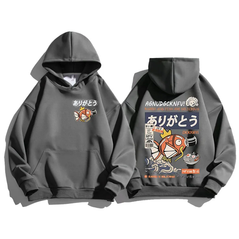 Sudadera con capucha de Anime japonés Harajuku para hombre, ropa de calle informal de alta calidad, Jersey extragrande Unisex, patrón estampado de