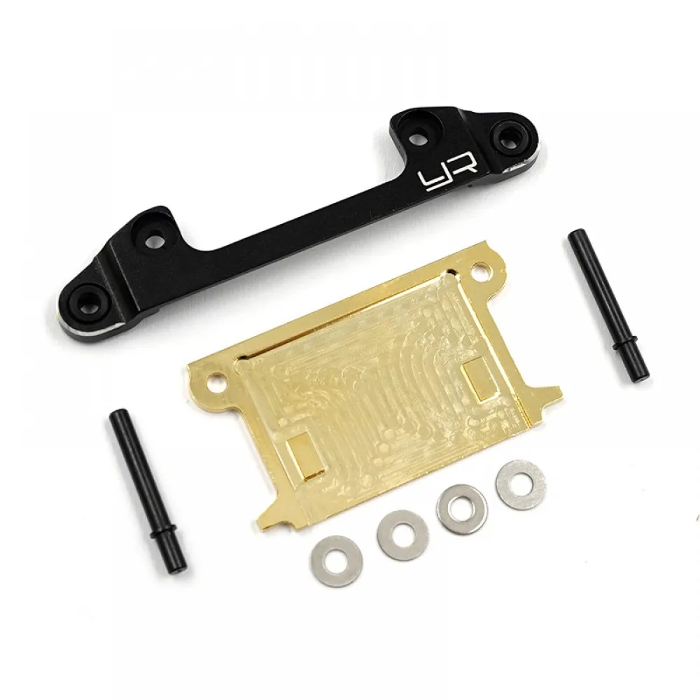 KY03用 YEAH RACING アルミニウム7075 ブラスフロントロアーマーの実際の使い方と評価
