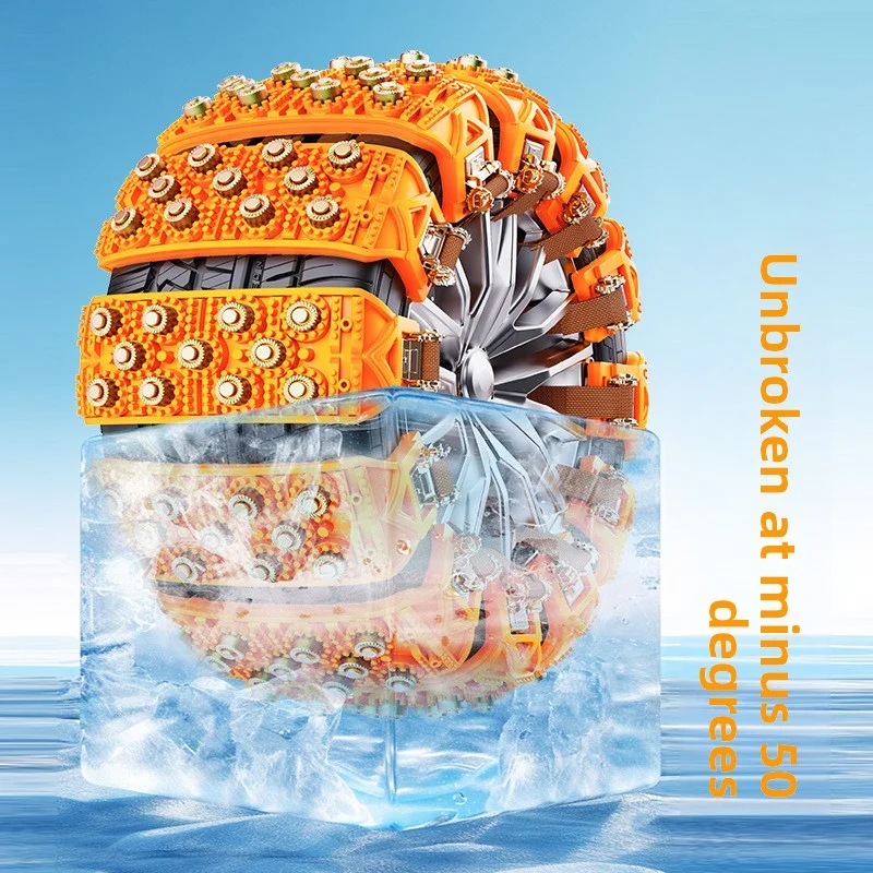 Universal All-Terrain Snow Traction Chains for SUVs, Cars, and Off-Road Vehicles Without Tire Damage