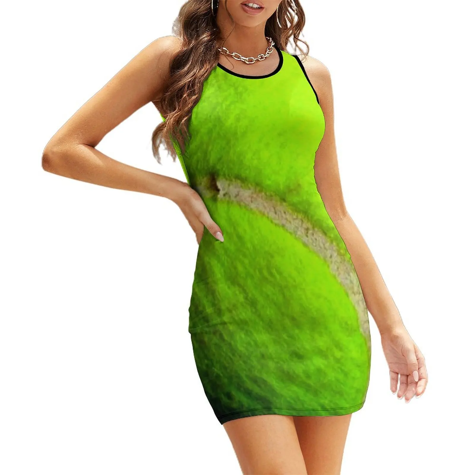 

Tennis Ball Yellow Sleeveless Sundress sensual sexy dress for women Clothing cocktail dresses dress women summer 2025
