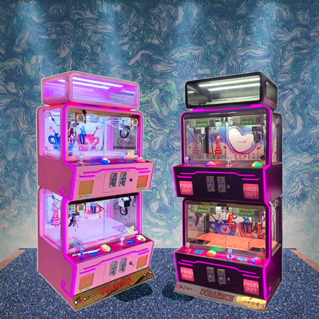 

Мини-игровой автомат-кран для 4 игроков с призами, плюшевыми игрушками и железным когтем, 1 год гарантии, на английских монетах