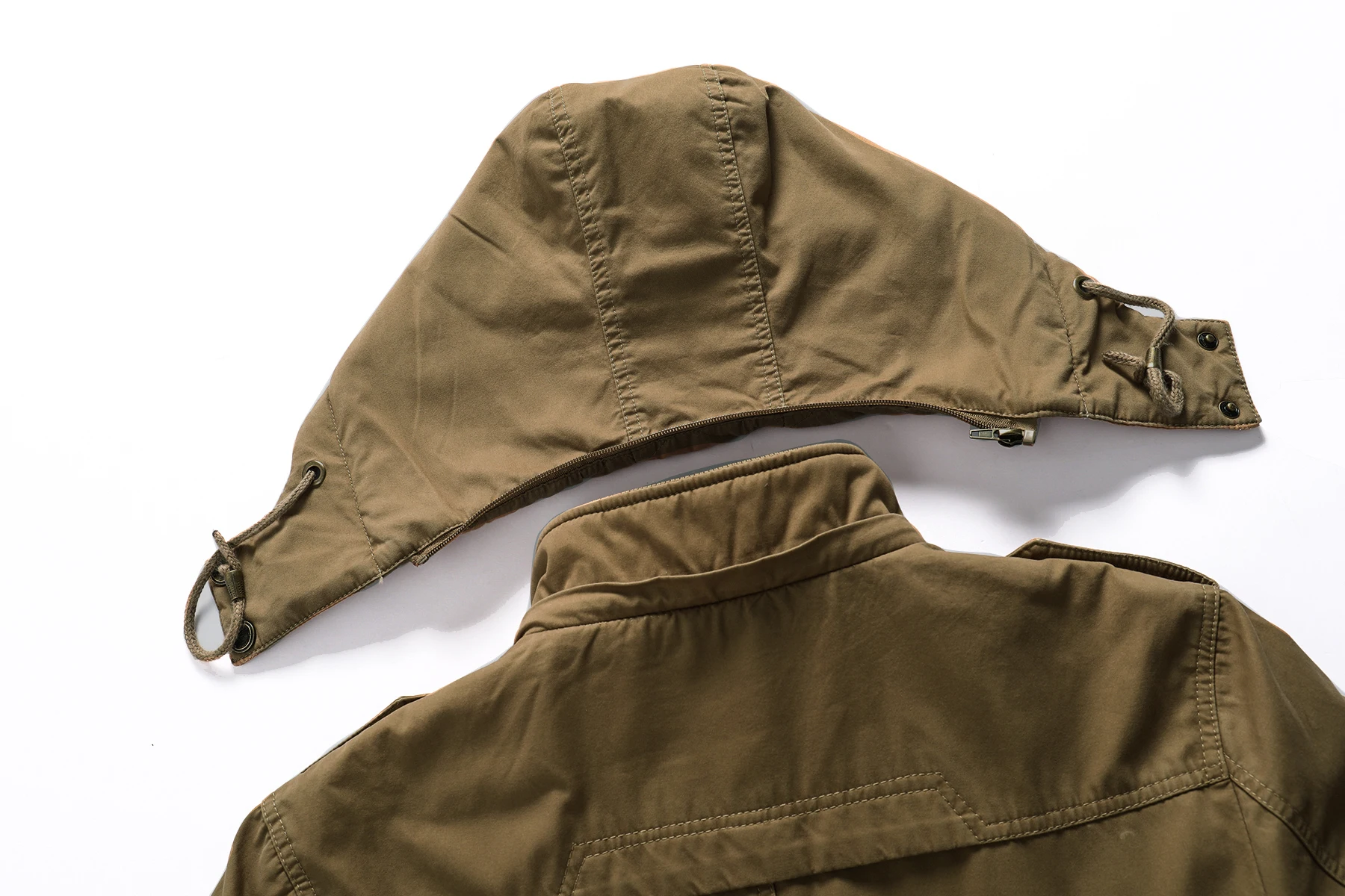 عالية الجودة جاكيت من الصوف الرجال الشتاء Vintage الدافئة سميكة مقنعين سترة 2024 التخييم الثلوج الباردة واقية جيب معطف ملابس للرجال