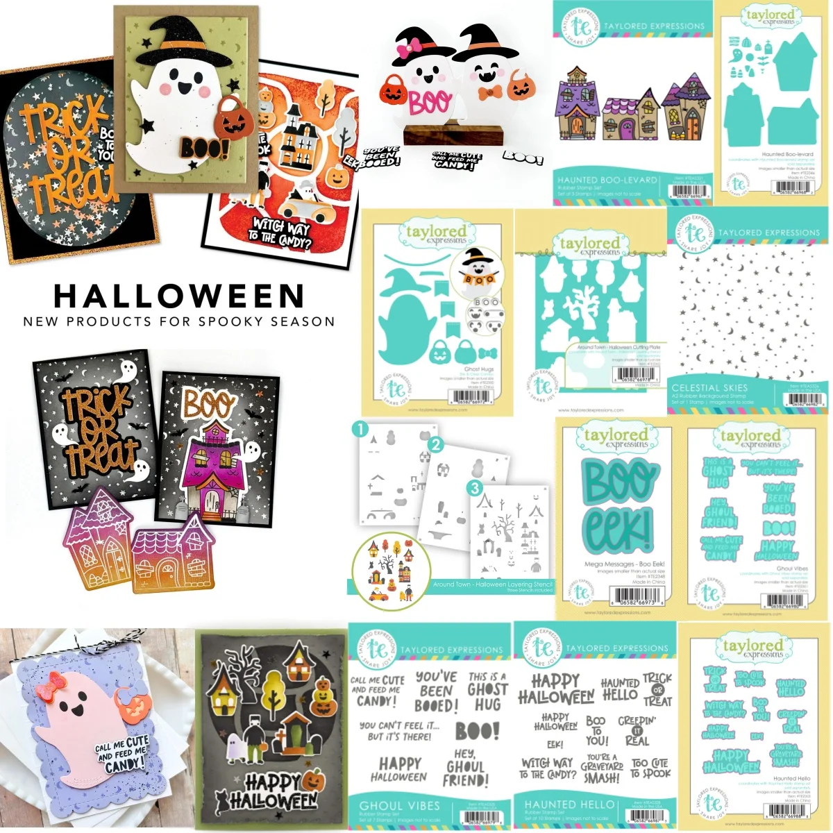 

Halloween Haunted Hello Boo-levard Metal Cutting Dies Clear Stamps Stencil For DIY Scrapbook Diary Decoration Embossing Cut