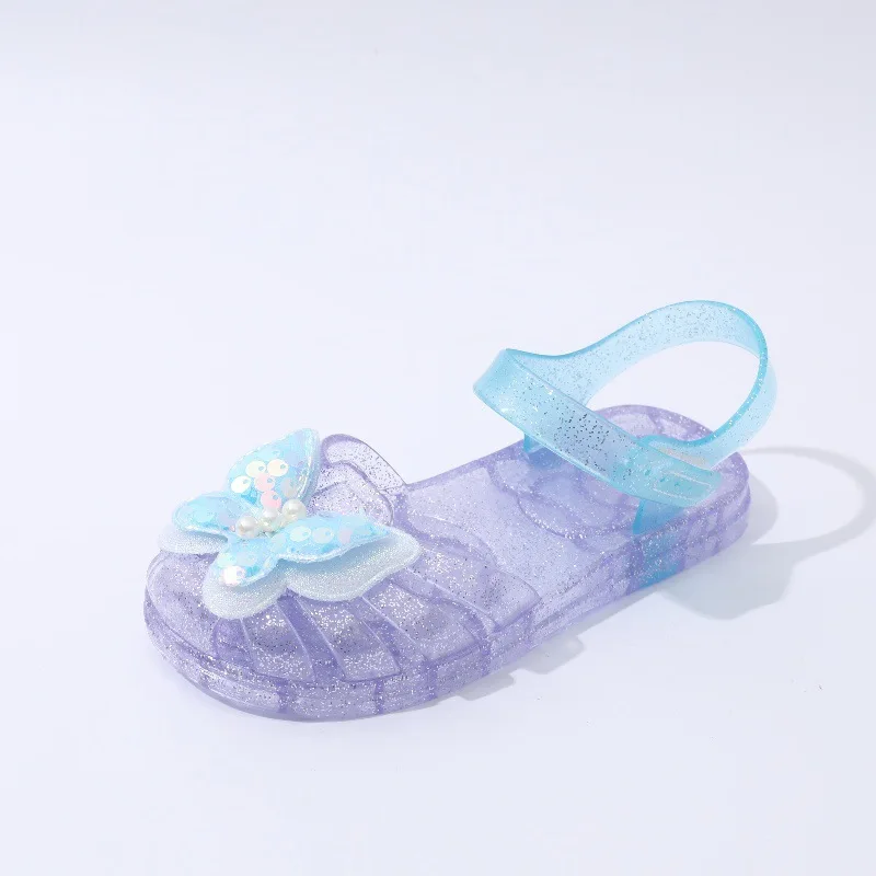 New summer kids baby princess Roman shoes girls beach sandals crystal jelly shoes sandals glitter butterfly children's sandals