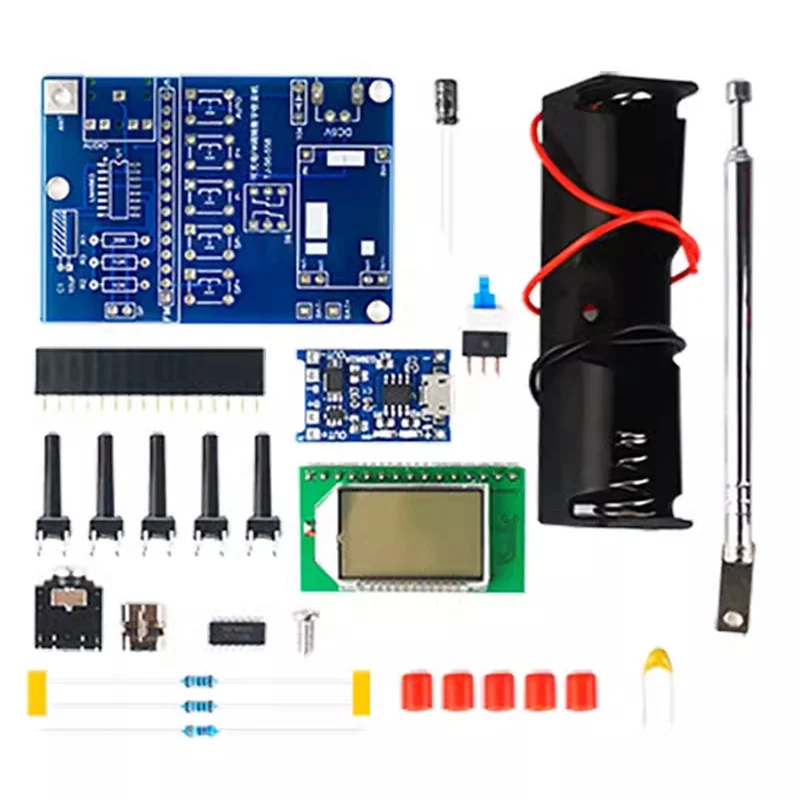 ABNG FM-радиоприемник, электронный сварочный комплект, ЖК-дисплей, DIY электронный для самостоятельной сборки и пайки, запасные части C-