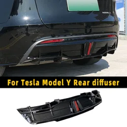 For Tesla Model Y 2021-2025 Diffuser Body Kit Front Rear LED Light Bumper Lip Diffuser Cover Side Skirt Spoiler Car Acces