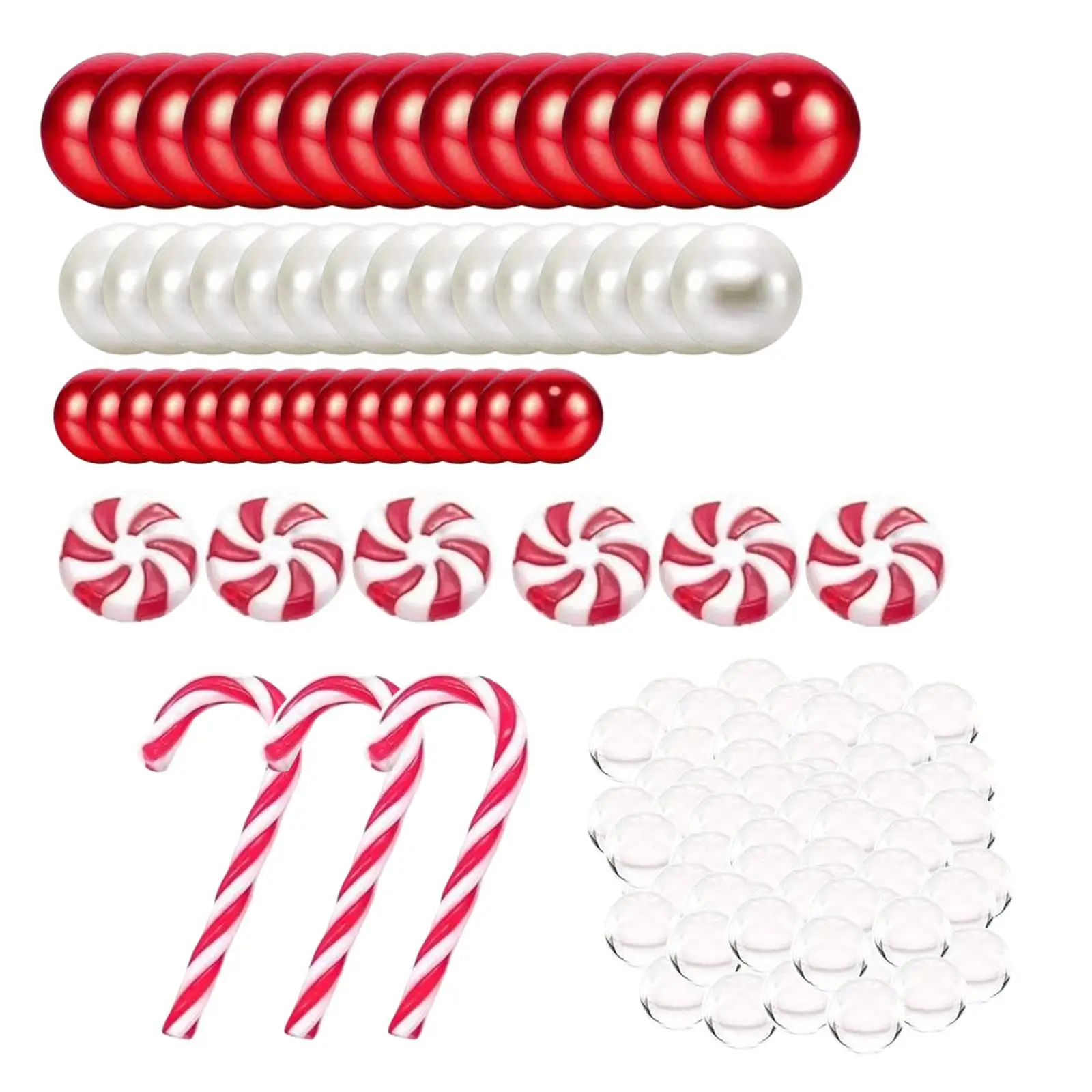 DIY Christmas Vase Filler Pearl Candles Material Gift Ornaments Table Party