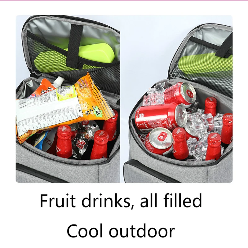 30L Soft Insulated Cooler Bag Men 30 Cans 100% Leakproof Beer Cooler Backpack 600D Oxford Waterproof Outdoor Picnic Thermal Bag