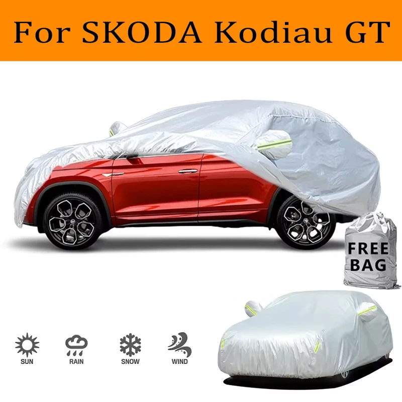 

Для SKODA Kodiaq GT автомобильный чехол уличная защита полный внешний снежный чехол солнцезащитный козырек пылезащитный защитный чехол автомобильные аксессуары