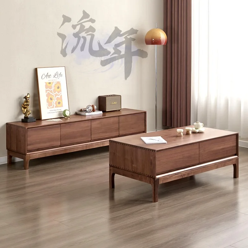 

European American TV Stands Retro Living Room TV Stands Floor Storage Simple Atmospheric Home Furniture Ein FernseherZY40DSG