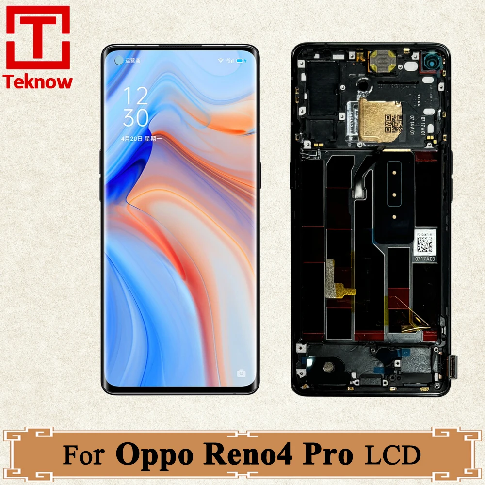 AMOLED For Oppo Reno4 Pro 5G LCD Display CPH2109 PDNM00 CPH2089 Touch Screen Digitizer Assembly For Oppo Reno 4 Pro 4G Replace