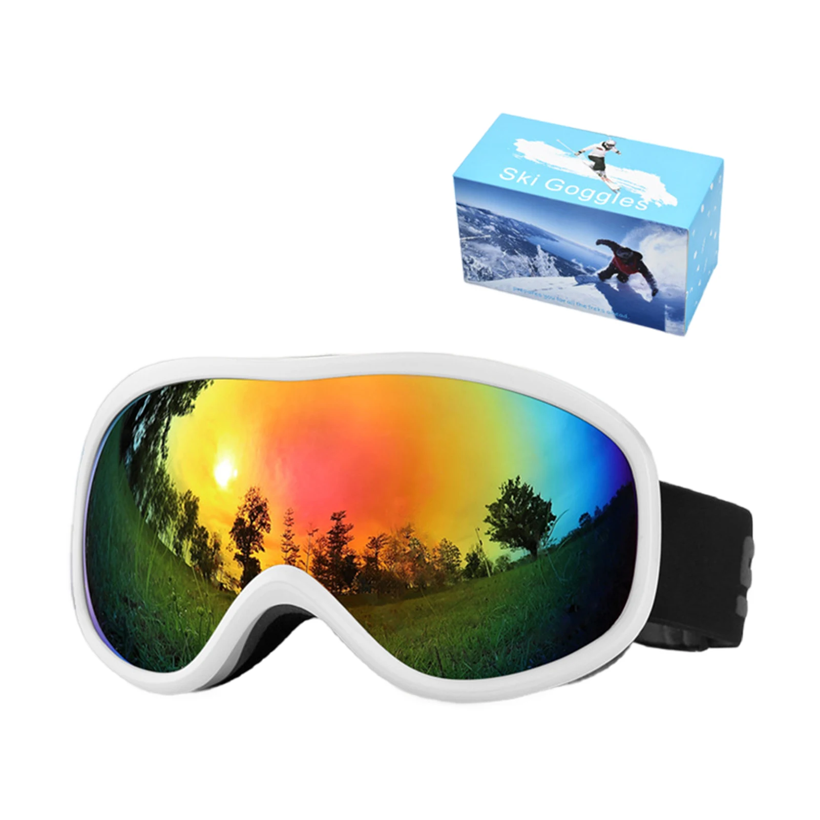 PC Ski Goggle Glasses Mountain Women Over Glasses Fit Ventilation System Ski Goggles Outdoor