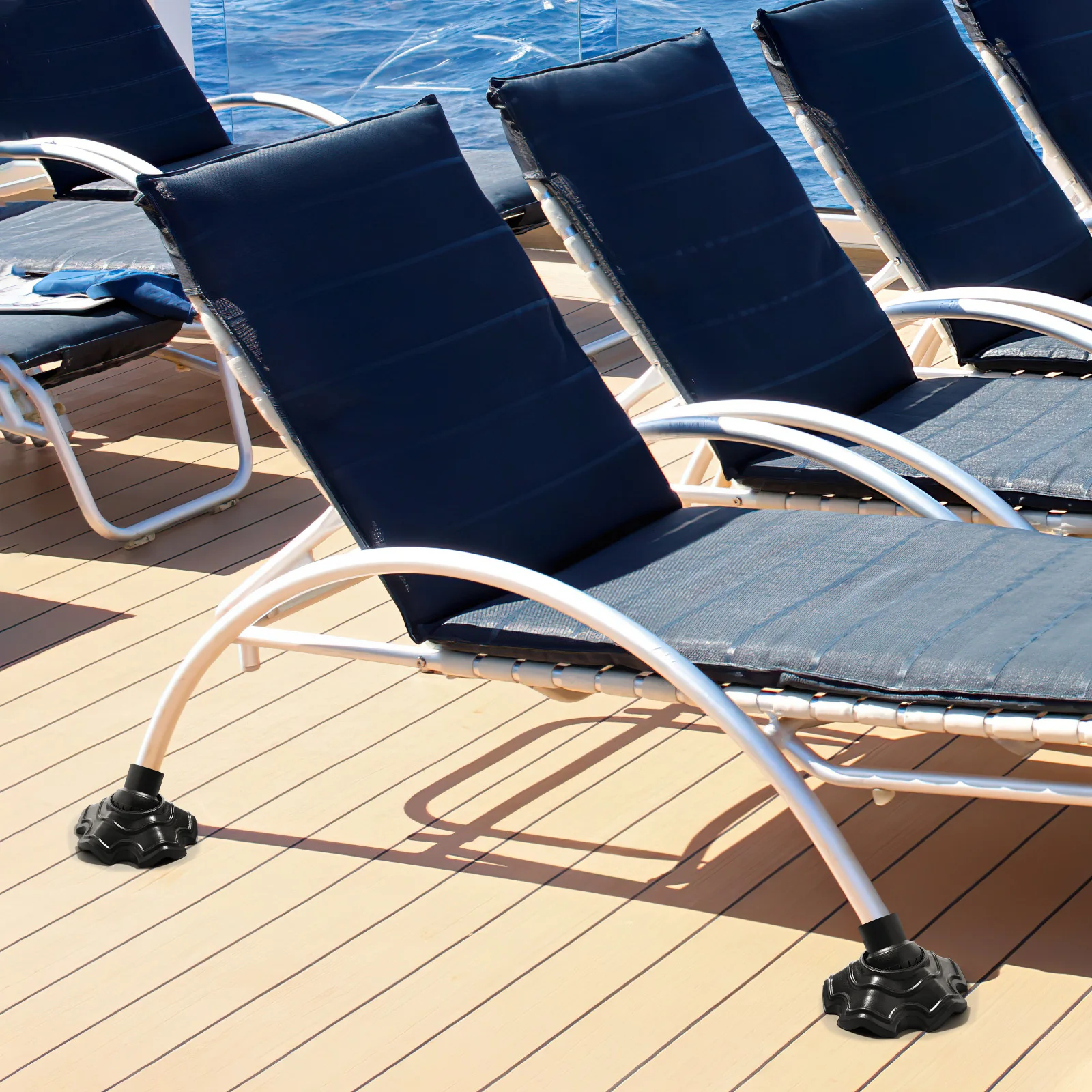 

4Pcs Outdoor Chair Leg Floor Protectors Heavy Duty Camping Chair Feet Caps Non-Slip Table Leg Covers for Hiking Travel and