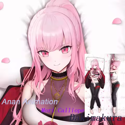 Dakimakura Anime Mori Calliope Double-sided Print Life-size Body Pillow Cover