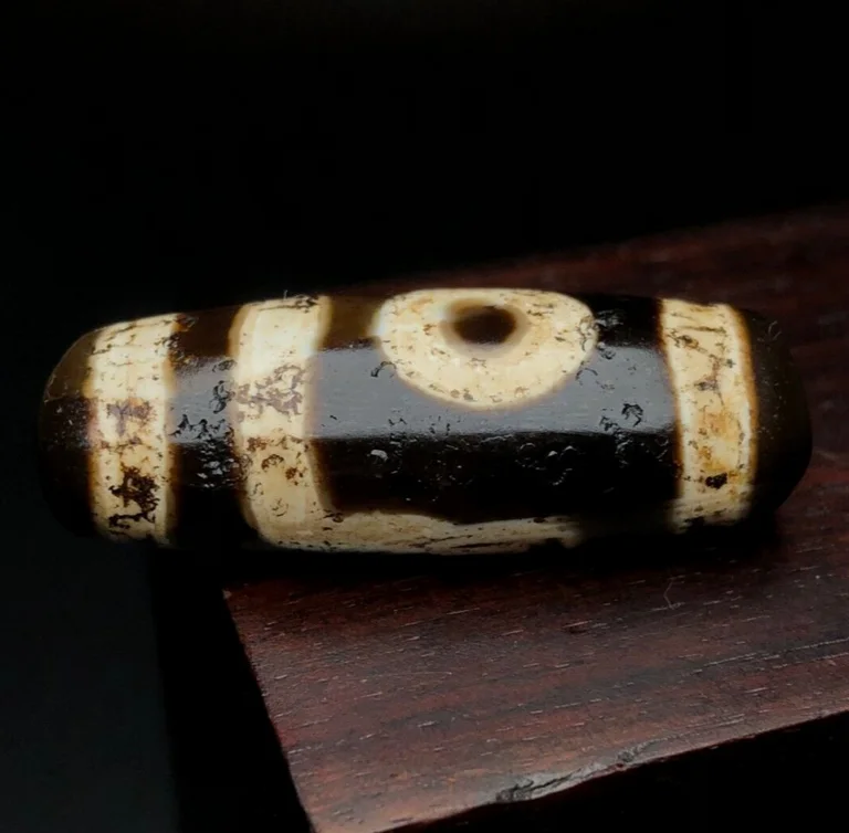 Magic Ancient Tibetan DZI Beads Old Agate 2 Eye Totem Talisman Pendant 35mm