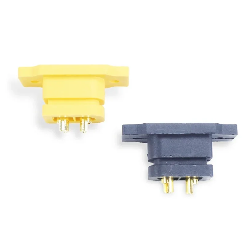 NEW black/yellow AMASS XT60E-M Male plug Screws Lipo battery mountable connector Brass Gold plated For RC Models Multicopter DIY