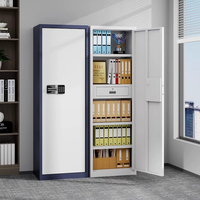 Single door electronic security cabinet office password lock file cabinet single iron sheet data archive fingerprint safe